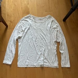 Madewell basic white long sleeve shirt